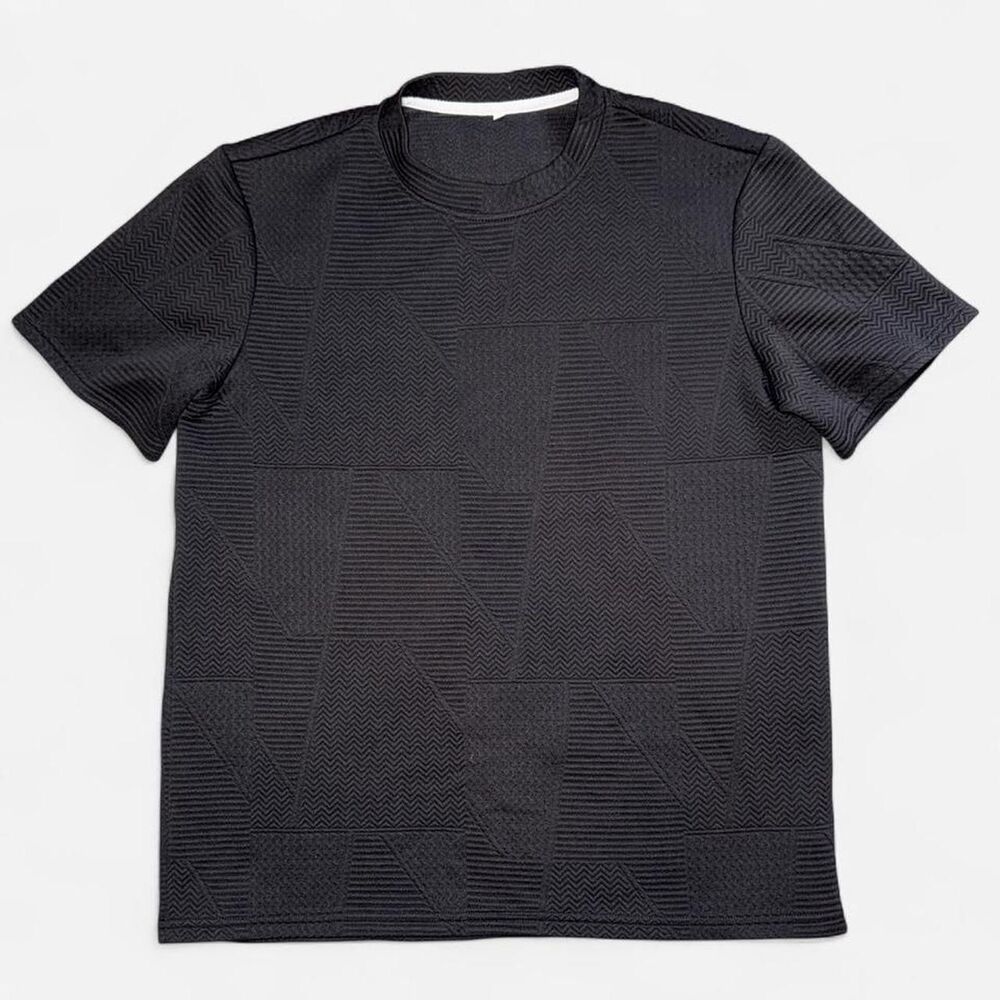 Black Thick Textured T-Shirt Size Mens Medium